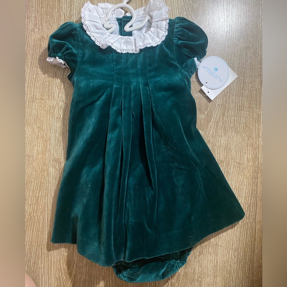 Edgehill collection velvet green dress